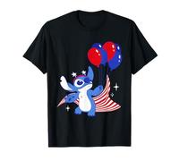 Disney Stitch with Balloons Americana 4th of July USA 250th T-Shirt