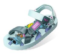 Disney Stitch Zehentrenner Kinder Sandalen Mädchen mit Verstellbaren Riemen - Geschenke für Mädchen (Blau, 34 EU)