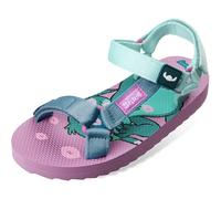 Disney Stitch Zehentrenner Kinder Sandalen Mädchen mit Verstellbaren Riemen - Geschenke für Mädchen (Lila/Blau, 29 EU)