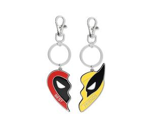 Disney Store Deadpool & Wolverine BFF Schlüsselanhänger mit geteiltem Herz, mehrfarbig, Einheitsgröße, Casual