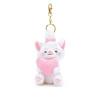 Disney Store Official - Aristocats - Marie mit Herz - Schlüsselanhänger mit kleinem Kuscheltier - 13 cm - Weiße Katze - Accessoire für Handtasche und Rucksack - Ab 3 Jahren