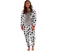 Disney Strampler Erwachsene | 101 Dalmatiner Strampler Für Frauen | Dalmatiner Kostüm | Offizielles Merchandise | Weiß | Large