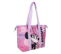 Disney Strandtasche für Damen und Mädchen, Netztasche, groß, transparent, Disney, halbtransparent, leicht und geräumig, für Strand, Sommer-Pisicna, Minnie, Für Kinder