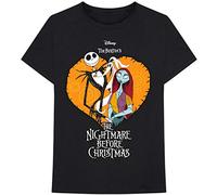 Disney T-Shirt The Nightmare Before Christmas Heart Unisex Schwarz Größe S