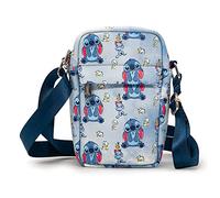 Disney Tasche, Crossbody, Lilo und Stitch, Stitch Scrump und Enten-Collage, blau, veganes Leder, Lilo & Stitch