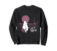 Disney The Aristocats Duchess And Thomas Paris By Moonlight Sweatshirt