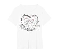 Disney The Aristocats Duchess And Thomas Purrfect Pair T-Shirt, Damen Große Größen, Weiß, 6X
