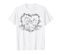 Disney The Aristocats Duchess And Thomas Purrfect Pair T-Shirt, Herren, Weiß, XL