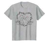 Disney The Aristocats Duchess And Thomas Purrfect Pair T-Shirt, Kinder, Grau Meliert, 140