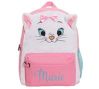 Disney The Aristocats Marie Mädchen-Rucksack, Plüsch, luxuriös, 3D, weiche Katze, Schultasche, Kinder, Rosa, Reise-Lunch-Tasche für Kinderzimmer, weiß/rosa, Einheitsgröße