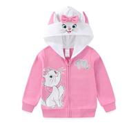 Disney The Aristocats Marie the Cat Mädchen Fleece-Hoodie mit Reißverschluss und Ohren für große Kinder, Pink, 5