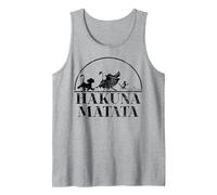Disney The Lion King Hakuna Matata Simple Text Tank Top, Herren, Grau Meliert, XXL