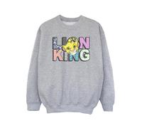 Disney - "The Lion King Pattern Logo" Sweatshirt für Mädchen (Grau) 3-4A / 98-104cm