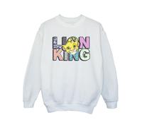 Disney - "The Lion King Pattern Logo" Sweatshirt für Mädchen (Weiß) 7-8A / 122-128cm