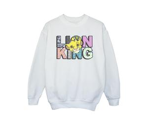 Disney - "The Lion King Pattern Logo" Sweatshirt für Mädchen (Weiß) 7-8A / 122-128cm