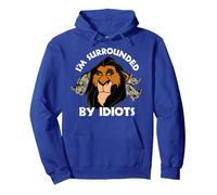 Disney The Lion King Scar Hyenas I'm Surrounded By Idiots Pullover Hoodie, Unisex für Erwachsene, Königsblau, XL