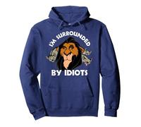 Disney The Lion King Scar Hyenas I'm Surrounded By Idiots Pullover Hoodie, Unisex für Erwachsene, Marineblau, L