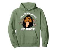 Disney The Lion King Scar Hyenas I'm Surrounded By Idiots Pullover Hoodie, Unisex für Erwachsene, Salbeigrün, XXL
