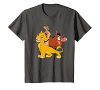 Disney The Lion King Simba, Pumba and Timon T-Shirt, Kinder, Anthrazit, 104