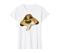 Disney The Lion King Timon Big Face T-Shirt, Damen, Weiß, S