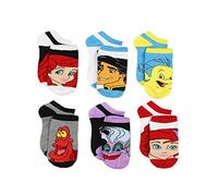 Disney The Little Mermaid Ariel Mädchen Teenager Damen Socken 6er-Pack, Kleine Meerjungfrau Multi, Large