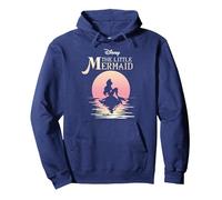 Disney The Little Mermaid Ariel Rock Moon Silhouette Pullover Hoodie, Unisex für Erwachsene, Marineblau, XL