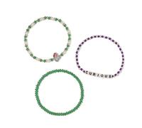 DISNEY The Little Mermaid Armband-Set, Violett, Blau und Weiß, 3-teilig, Einheitsgröße, Zink