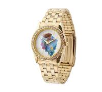 Disney The Little Mermaid Live Action Erwachsene Analog Quarz Uhr Gold Gold Armband, gold, Armband