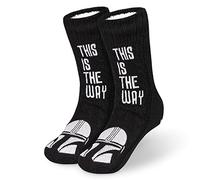 Disney The Mandalorian Kuschelsocken Herren Größe 38-44, Weich Flauschige Baby Yoda Socken mit Antirutsch-Noppen, Geschenke für Männer (Schwarz)