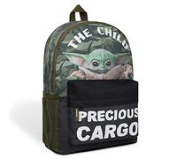 Disney The Mandalorian Rucksack Kinder Jungen Teenager, Schulrucksack Verstellbar, Baby Yoda, Star Wars, Geschenke für Jungs (Grün Camo)