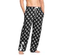 Disney The Mandalorian Schlafanzughose Herren Lang, Pyjama Herren Schlafhose (S, Schwarz/Grau)