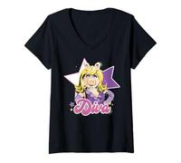 Disney The Muppets Miss Piggy Diva Portrait T-Shirt mit V-Ausschnitt