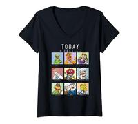 Disney The Muppets Today I Fell Box Up T-Shirt mit V-Ausschnitt