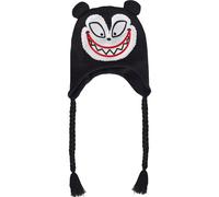 Disney The Nightmare Before Christmas Beanie Mütze, Scary Teddy Peruanische Winter Strickmütze mit 3D-Ohren und Quasten, Schwarz, Einheitsgröße, Schwarz, Einheitsgröße