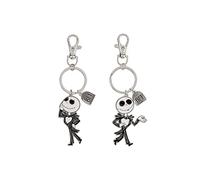 Disney The Nightmare Before Christmas BFF Schlüsselanhänger-Set, Schwarz, Weiß und Silber, schwarz/weiß, One Size