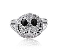 Disney The Nightmare Before Christmas Damen-Ring Sterling-Silber 925 Zirkonia Jack Skellington Ring - The Nightmare Before Christmas Jewelry, Sterling-Silber, Zirkonia, Sterling Silber, Zirkonia