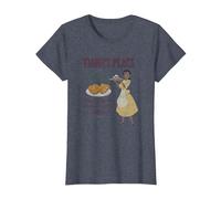 Disney The Princess And The Frog Tiana's Place Advertisement T-Shirt, Damen, Blau Meliert, 3XL
