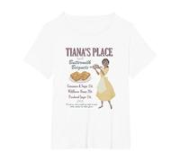 Disney The Princess And The Frog Tiana's Place Advertisement T-Shirt, Damen Große Größen, Weiß, 5X