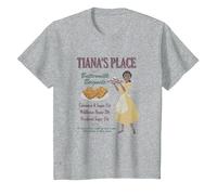 Disney The Princess And The Frog Tiana's Place Advertisement T-Shirt, Kinder, Grau Meliert, 92