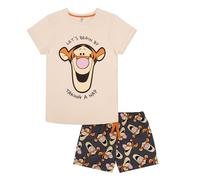 Disney Tigger Winnie Puuh - Kurzärmeliger Pyjama mit Shorts für Damen - 100% Baumwolle - Größe 46-48
