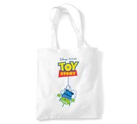 Disney Toy Story Alien The Claw Logo Wiederverwendbare Tragetasche für Einkauf & Reisen, Weiß