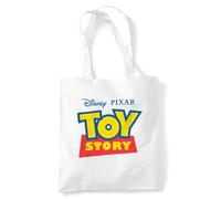 Disney Toy Story Classic Logo Wiederverwendbare Tragetasche für Einkauf & Reisen, Weiß