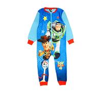 Disney Toy Story Kinder Schlafanzug Jungen Mädchen, Schlafoverall Fleece Warm, Onesie Overall Einteiler Buzz Lightyear Woody, 4 - 5 Jahre
