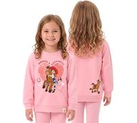 Disney Toy Story Sweatshirt Mädchen, Hoodie Mädchen Jessie Und Bullseye, Hoodie Kinder Glitzer, Rosa 104