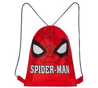 Disney Turnbeutel Kinder, 29 x 38cm Schwimmtasche Kinder mit Kordelzug & Belüftungsöffnung - Sport Geschenke für Kinder (Rot Spiderman)