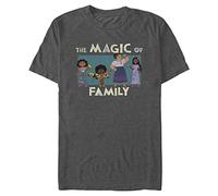 Disney Unisex Encanto Family Organic Short Sleeve T-Shirt, Melange Black, L