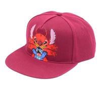 Disney Unisex-Erwachsene Stitch Baseball Cap, Leroy Adjustable Adult Skater Snapback Hat with Flat Brim Baseballkappe, Rot/Ausflug, einfarbig (Getaway Solids), Einheitsgre