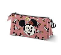 Disney Unisex Kinder 06414 Dreifach Federmäppchen Aqua, Rosa, Einheitsgröße