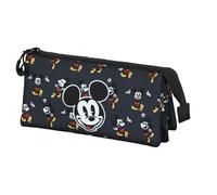 Disney Unisex Kinder 06426 Dreifach Federmäppchen Looks, Schwarz, Einheitsgröße