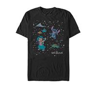 Disney Unisex Lilo & Stitch Constelation Lilo Stitch Organic Short Sleeve T-shirt T-Shirt, Schwarz, M